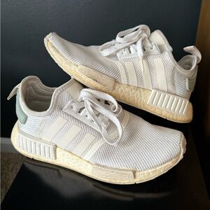 Adidas NMD R1 White/Blue Green Sneakers Size US 6.5 Women’s